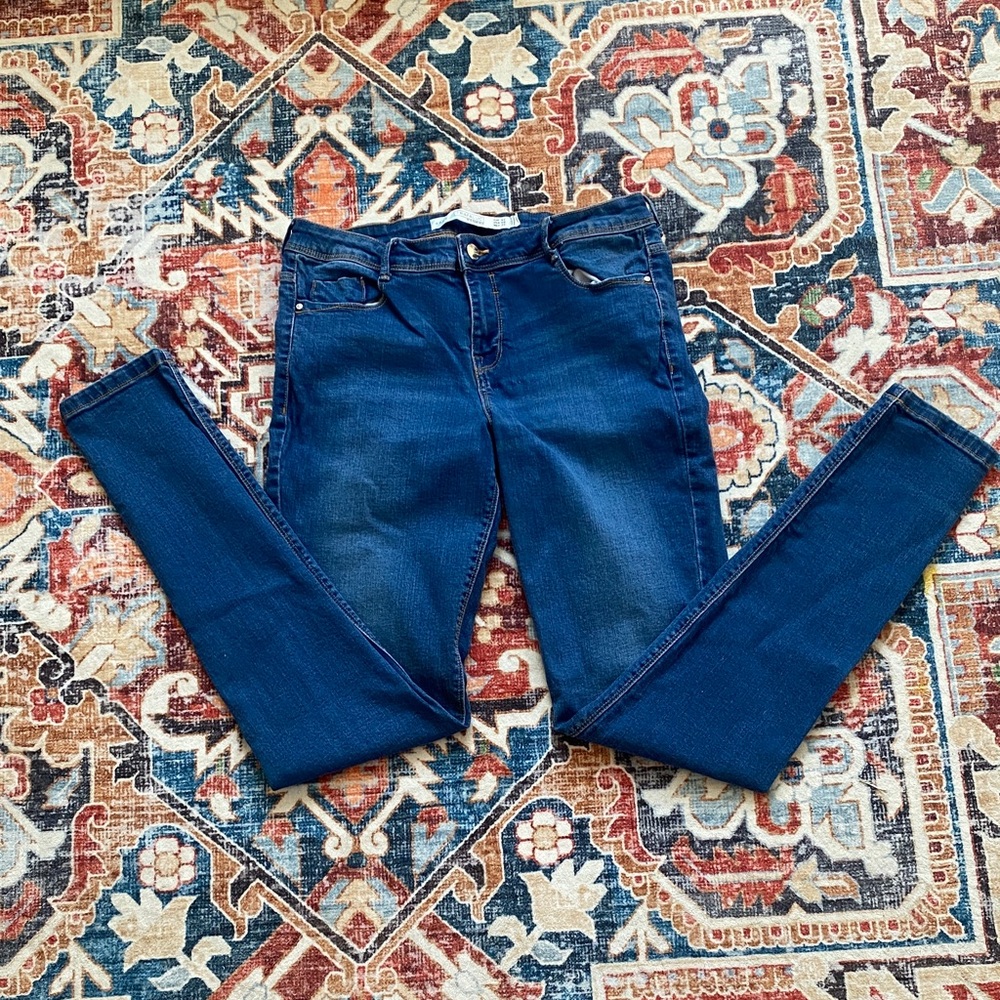 Zara Women's Trafaluc Deep Blue Skinny Jeans
